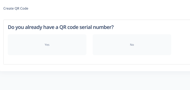 QR code creation dialog