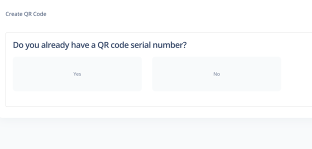 Create new QR dialog
